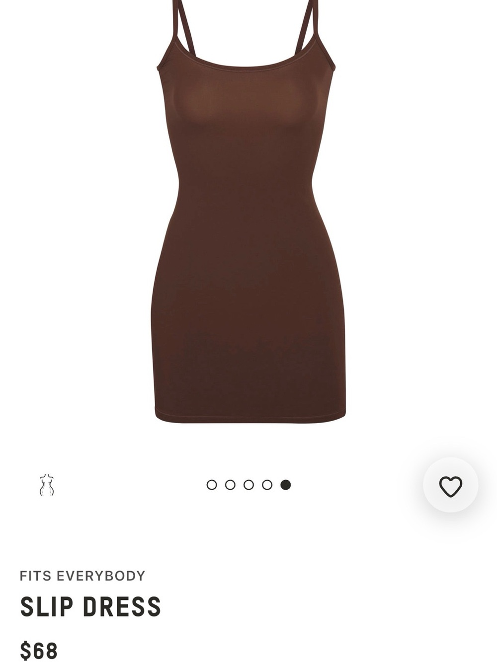 SKIMS cocoa FITS EVERYBODY
SLIP DRESS